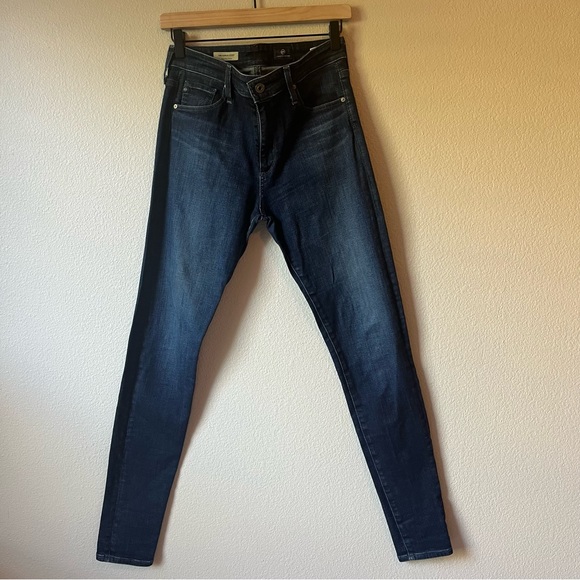 Ag Adriano Goldschmied Denim - AG Adriano Goldschmied The Farrah High Rise Skinny Dark Wash Jeans Size 27